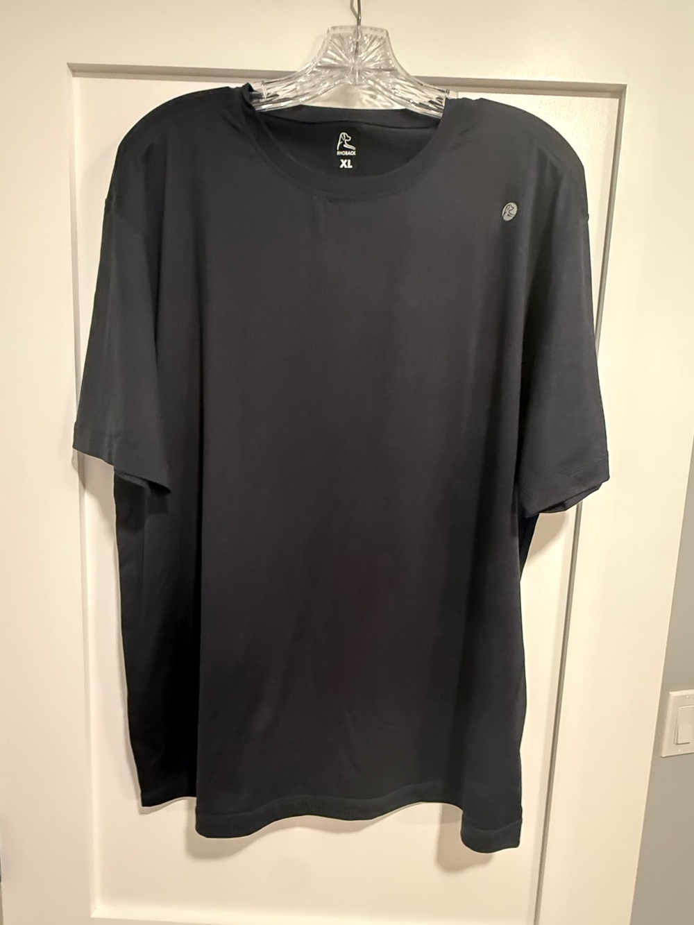 Rhoback Men's Blitz Tech Black Short Sleeve Performance Tee, size XL